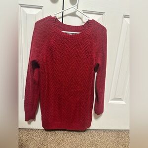 Sonoma Women's Vibrant Red Crew Neck Sweater